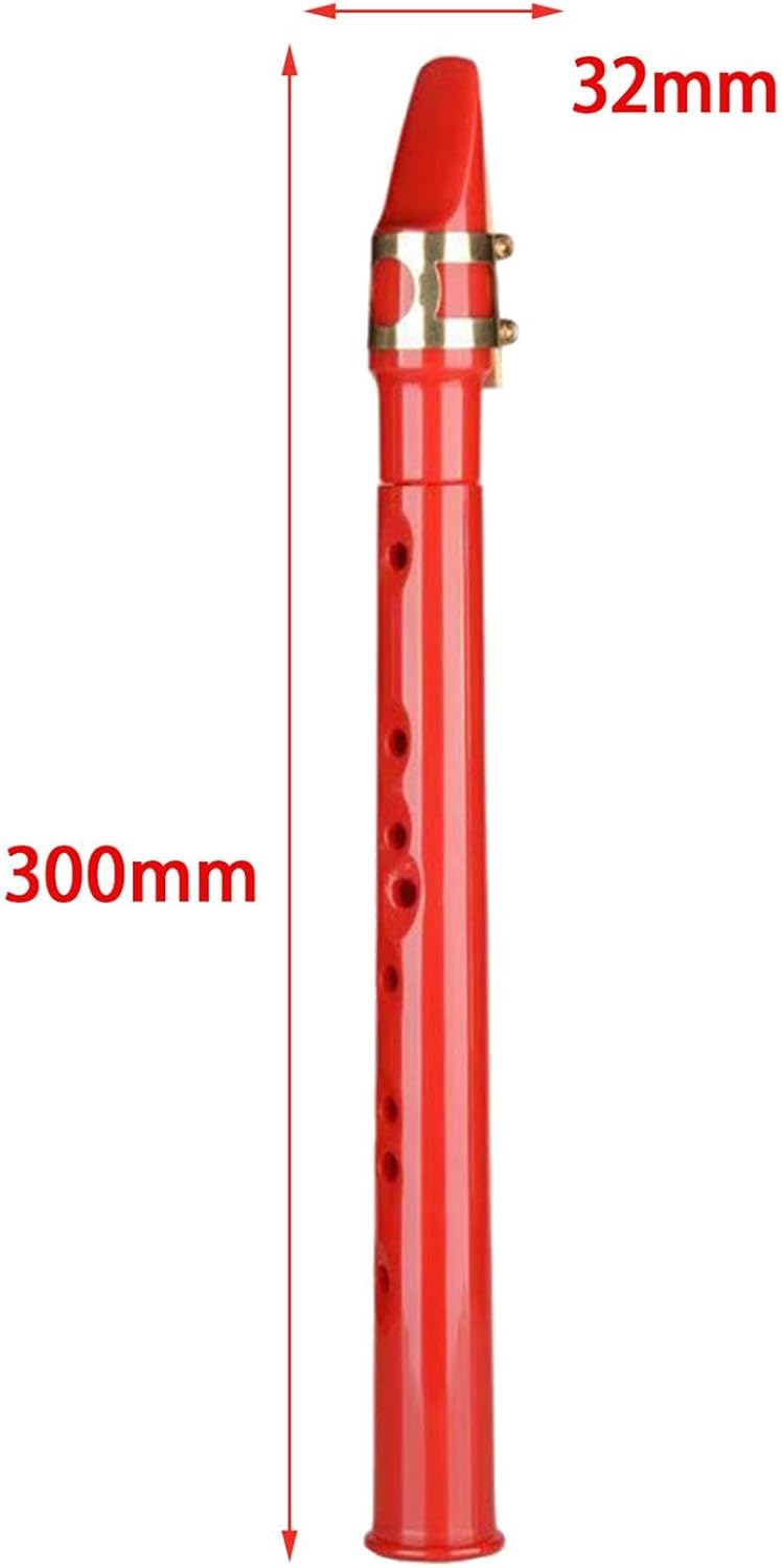 Aymzbd Mini Pocket Saxophone C Key, Easy to Play Portable Compact Woodwind Instrument for Beginners/Kids/Amateurs, Music Lovers/Instrument Players - Red - Image 5